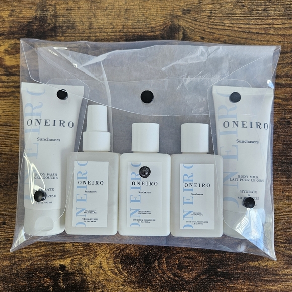 oneiro Other - ONEIRO Sunchasers TSA 5 piece Set Kit Travel Clean & Vegan Personal Care New